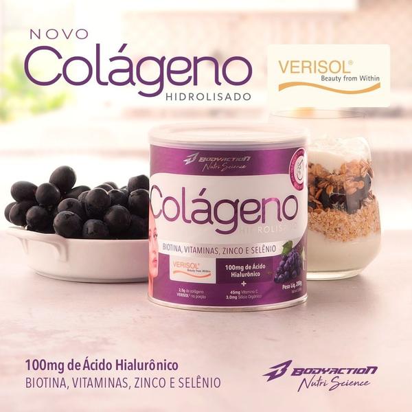 Imagem de Colágeno Verisol Ácido Hialurônico Biotina 200g Bodyaction