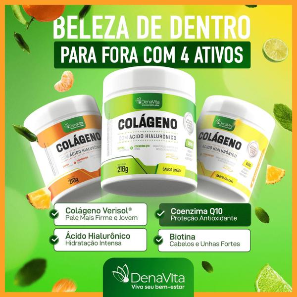 Imagem de Colágeno Verisol Hidrolisado Com Ácido Hialurônico + Coenzima Q10 + Biotina 216g - LANÇAMENTO- Denavita