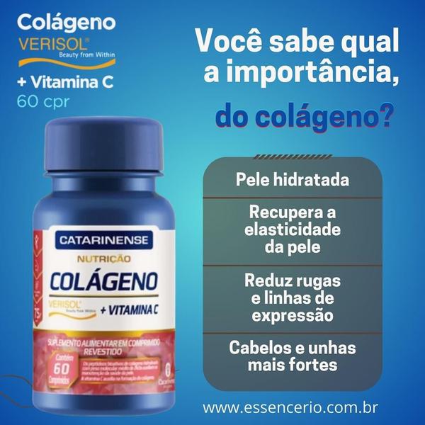 Imagem de Colágeno Verisol + Vitamina C Catarinense 60 Cápsulas 