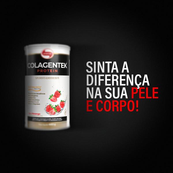 Imagem de COLAGENTEK PROTEIN SABOR MORANGO 460g  VITAFOR