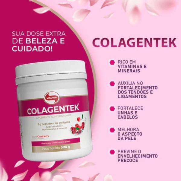 Imagem de Colagentek Suplemento Alimentar Em Pó Sabor Cranberry 300g