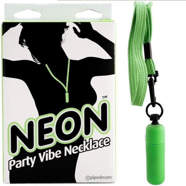 Imagem de Colar com Cápsula Vibratória Neon Party Vibe Necklace Verde - Pipedream