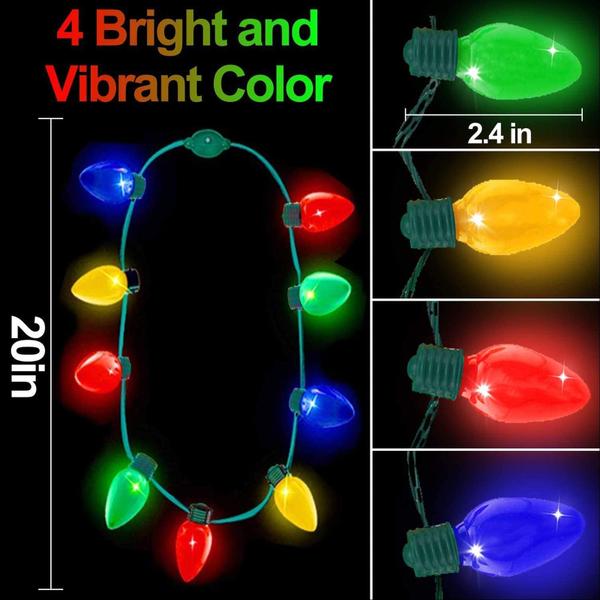 Imagem de Colares de lâmpadas LED AMENON, lembrancinhas de Natal, pacote com 14