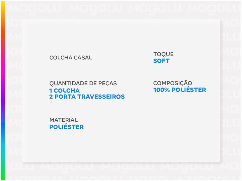 Imagem de Colcha Casal Jolitex Ultrasonic Dyuri Azul Indigo 3 Peças