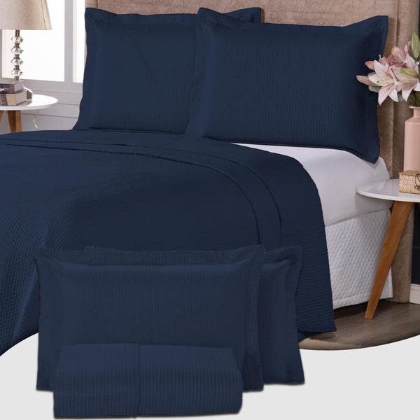 Colcha Cobre Leito King Size Dupla Face 200 Fios 3 Peças Com Porta travesseiro Matelado Pr... Colcha Cobre Leito King Size Dupla Face 200 Fios 3 Peças Com Porta travesseiro Matelado Pr...