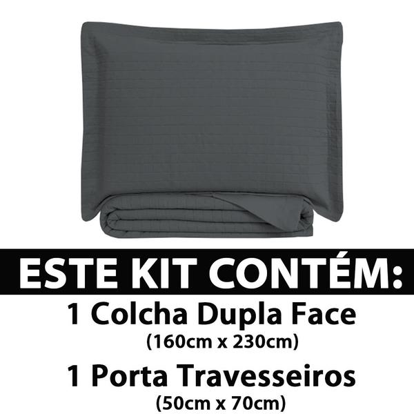 Imagem de Colcha Cobre Leito Solteiro kit 2 peças Dupla Face Microfibra Soft Ultrassônico Camesa