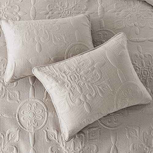 Imagem de Colcha de Cama Queen Size Damask com Shams de Almofada, Bo