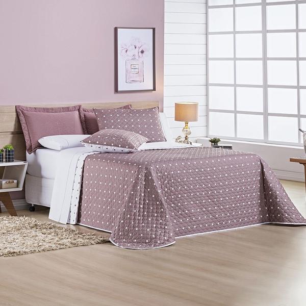 Imagem de Colcha de cama solteiro estampado dupla face micropercal