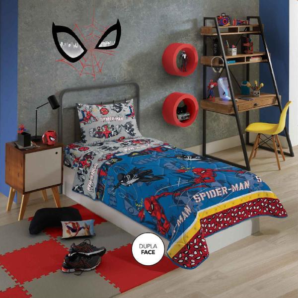 Imagem de Colcha Infantil Matelassê Dupla Face Spider-Man Lepper