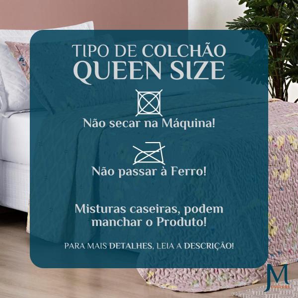 Imagem de Colcha Queen Size Babado Florença Bordado Dupla Face 200