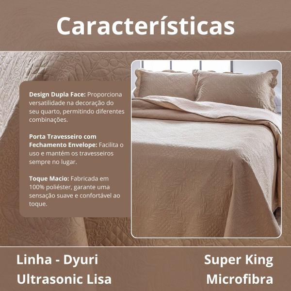 Imagem de Colcha Ultrasonic Cobre Leito Dyuri Super King Jolitex - 3 Peças