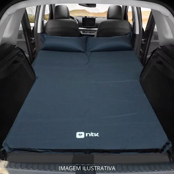 Imagem de Colchao Auto Inflavel Doblo Ntk Casal 1,80m X 1,30m Ideal para Viagens de Carro, Camping e Pesca  Nautika 