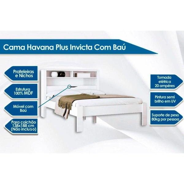 Imagem de Colchão Casal Classic + Cama Invicta Branco