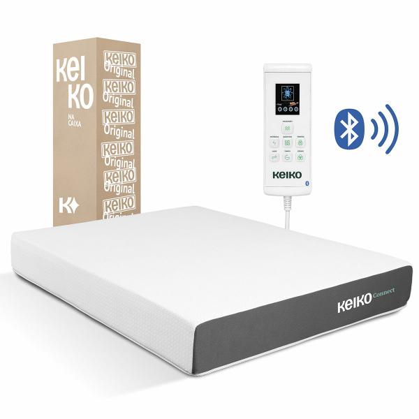 Colchão D33 Connect App Massageador Brinde Travesseiro Keiko