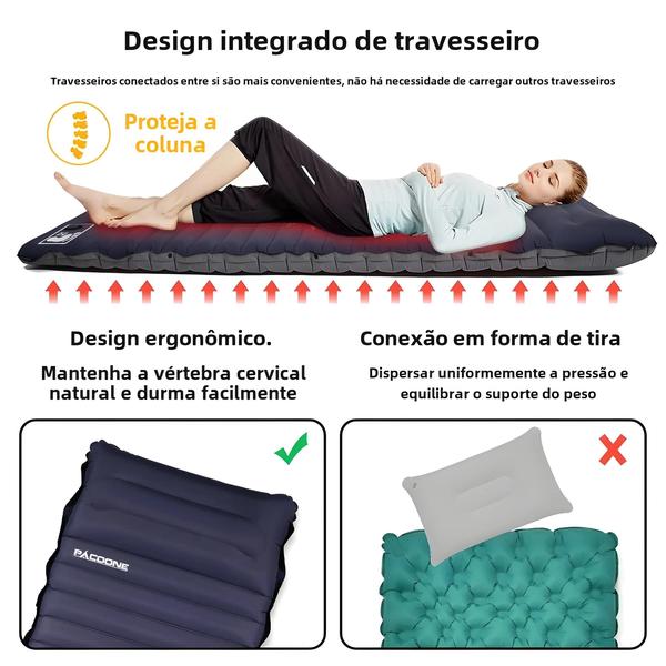Colchão de Ar Autoinflável Ultraleve 10cm - Camping, Piquenique e Barracas Imagem de Colchão de Ar Autoinflável Ultraleve 10cm - Camping, Piquenique e Barracas