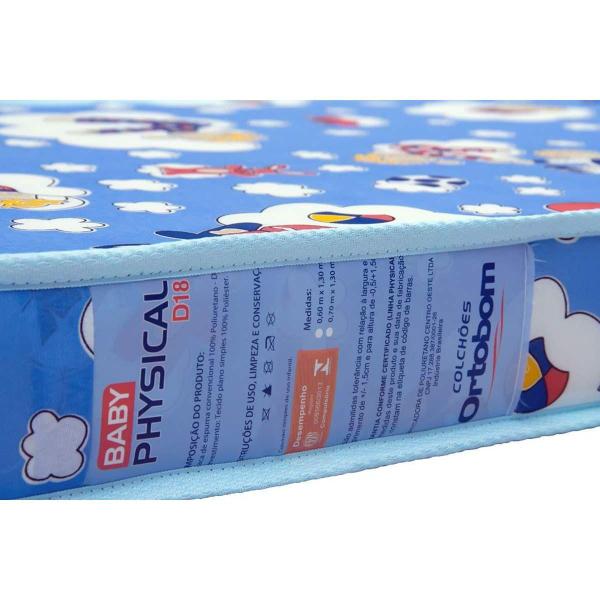 Imagem de Colchão do Bebê D18 Baby Physical Infantil - 60x130x10 - Ortobom