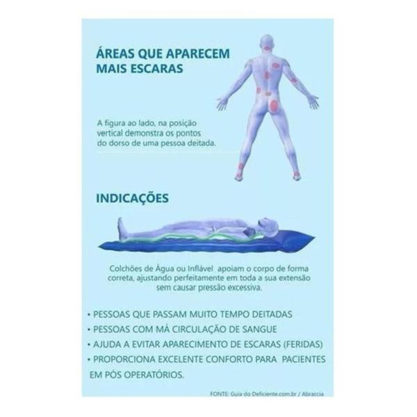 Imagem de Colchão Flex Anti Escaras Agua / Ar Confortável Ortopédico - Envio Imediato