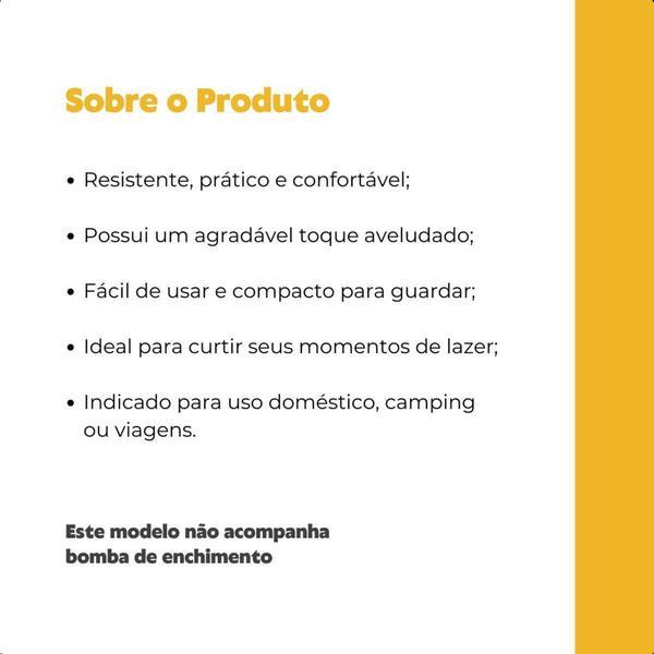 Imagem de Colchão Inflável Ar DeluComfort Preto Bel Resistente Uso Doméstico, Camping ou Viagens Suporta 300kg