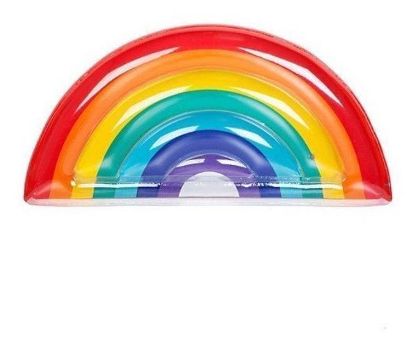 Imagem de Colchão Inflável Boia Gigante Arco Iris Piscina Verão 183Cm