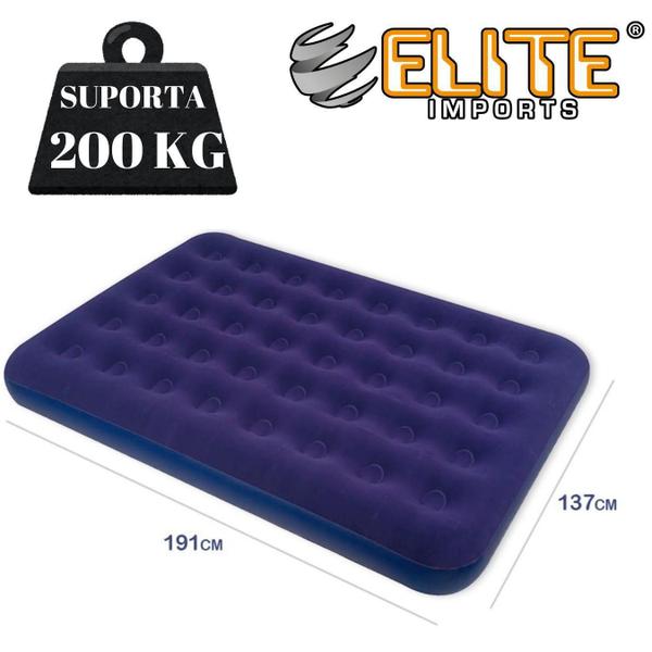 Imagem de Colchao Inflavel Casal 191X137Cm Suporta Até 200Kg Elite