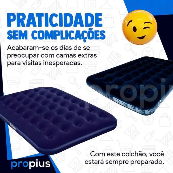 Imagem de Colchão Inflável Casal 191X22X137Cm Cama Multiuso Casa