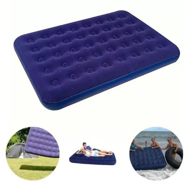 Imagem de Colchão Inflável Casal 191X22X137Cm Camping Elevado Cama