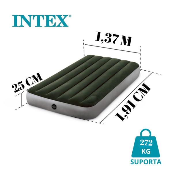 Imagem de Colchão Inflavel Casal Dura-Bem Mais Bomba De Ar Manual 29Cm