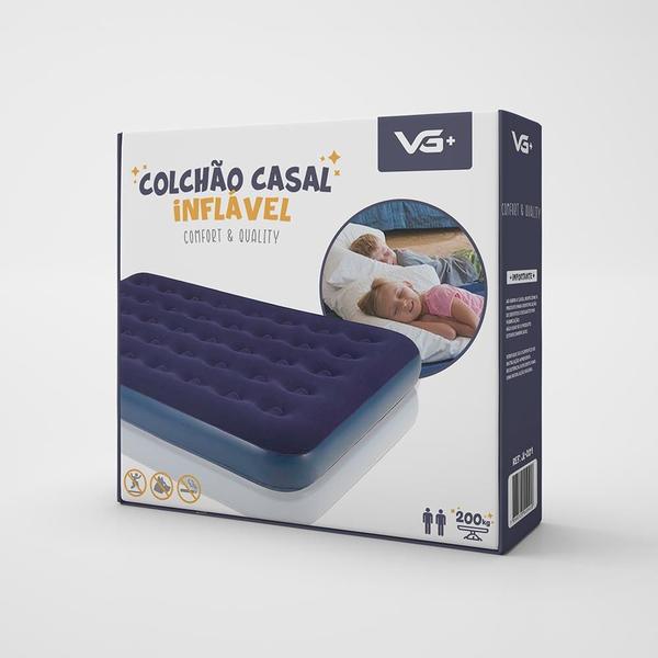 Imagem de Colchão Inflável Casal Flocked Comfort Vg Plus