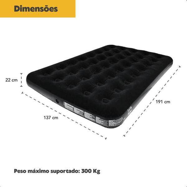 Imagem de Colchão Inflável de Ar Deluxe Comfort Preto Bel