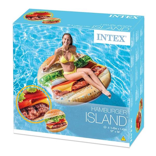 Imagem de Colchão Inflável Hamburguer Intex Boia Para Piscina 145Cm