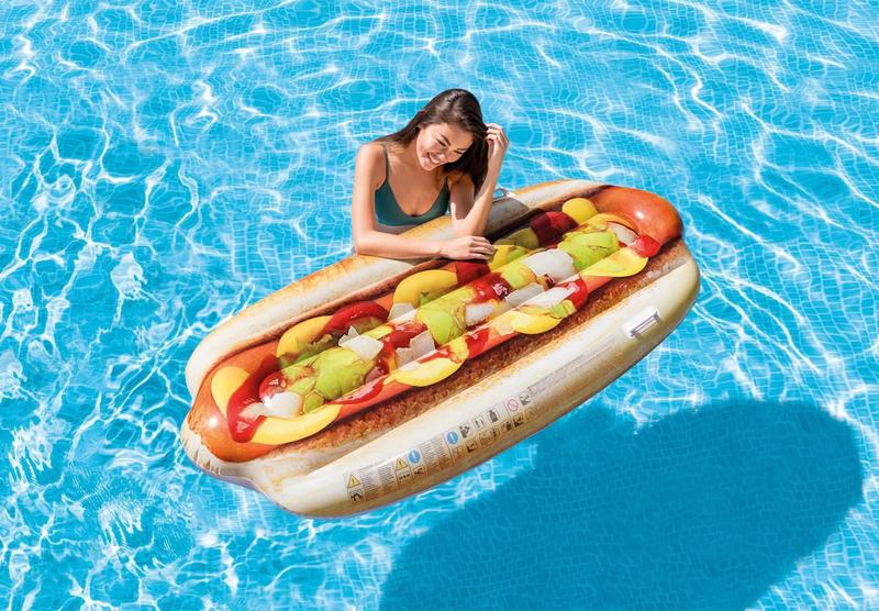 Imagem de Colchão Inflável Hotdog Intex Boia Para Piscina Pvc 180Cm