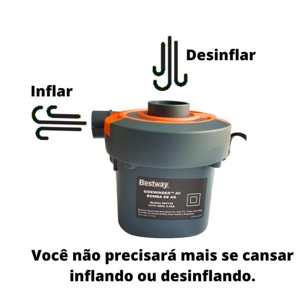 Imagem de Colchao Inflavel Solteiro+Bomba Elétrica