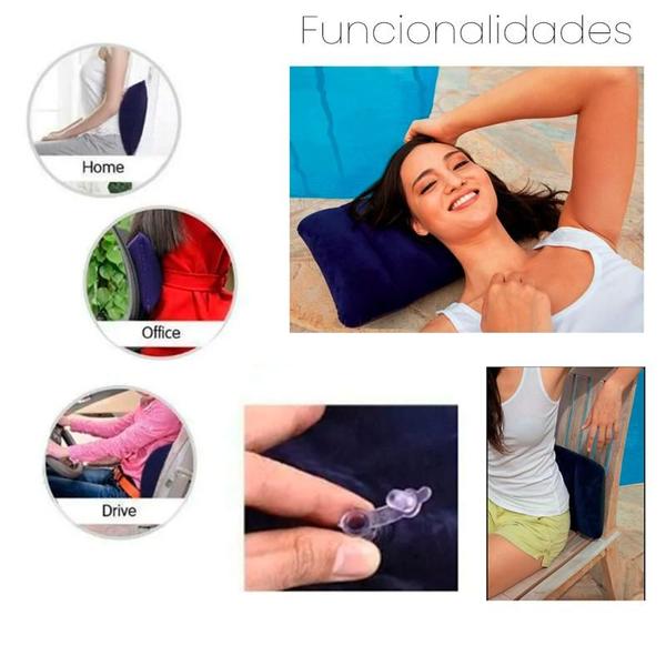 Colchão Inflável Solteiro Com Inflador Embutido + Travesseiro - OMEGA Imagem de Colchão Inflável Solteiro Com Inflador Embutido + Travesseiro
