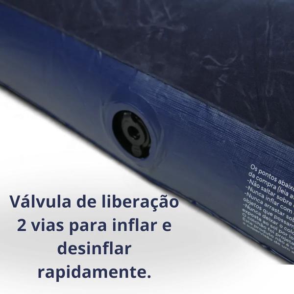 Imagem de Colchao Inflavel Solteiro Star Ntk Suporta 150 Kg Azul para Camping e Pesca  Nautika 