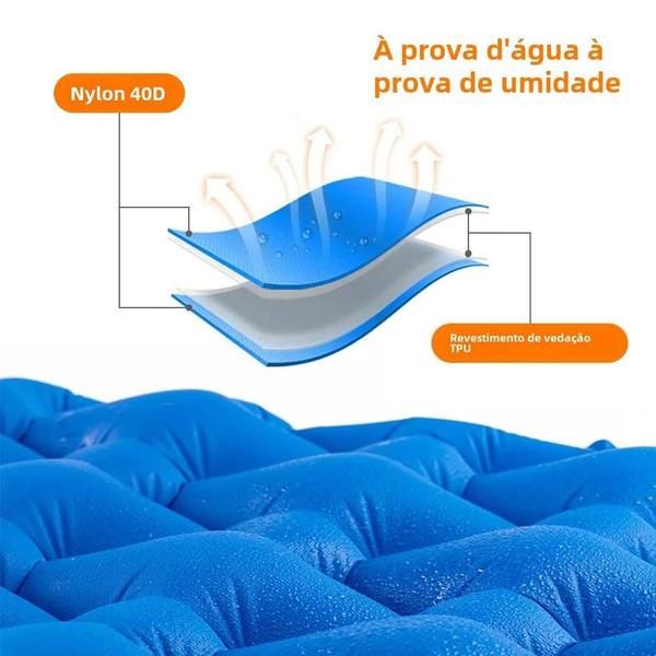 Imagem de Colchão Inflável Ultraleve Naturehike para Camping - Almofada de Dormir Dobrável