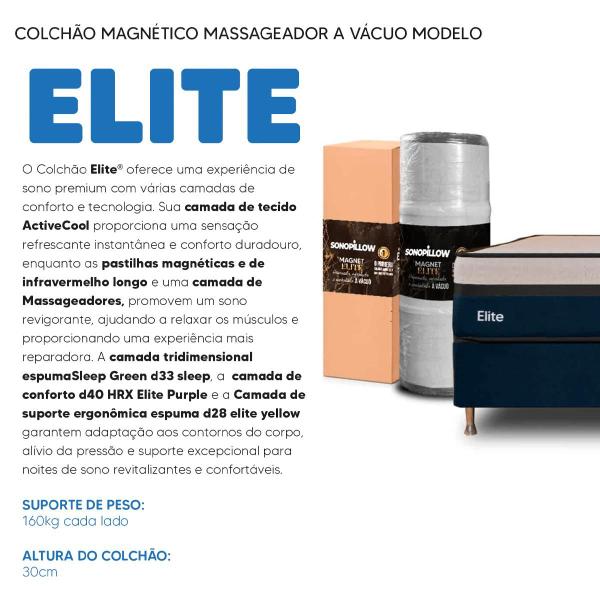 Imagem de Colchão Massageador Sonopillow Elite Cromos - Casal King 193 x 203 cm