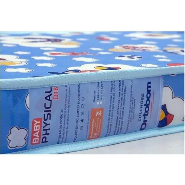 Imagem de Colchão Ortobom Baby Phisical D18 60x130x10 Azul