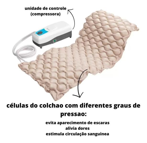 Imagem de Colchão Pneumatico Eletrico Caixa De Ovo Anti Escara 220v