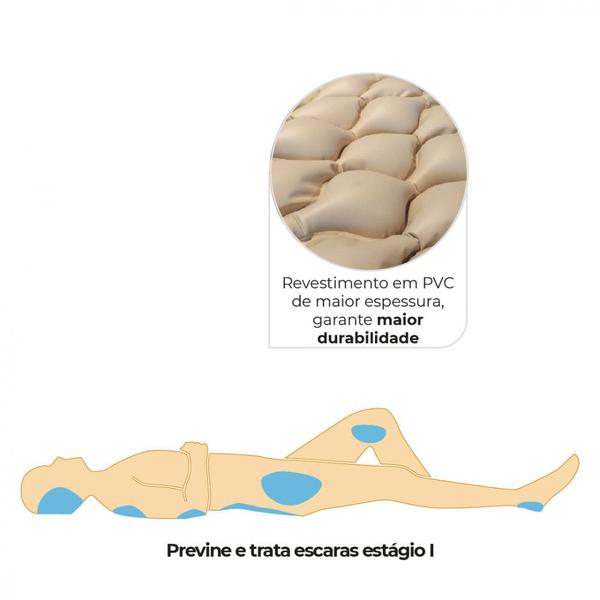 Imagem de Colchão Pneumático para Tratamento de Escaras até 135 Kg Air Plus Dellamed