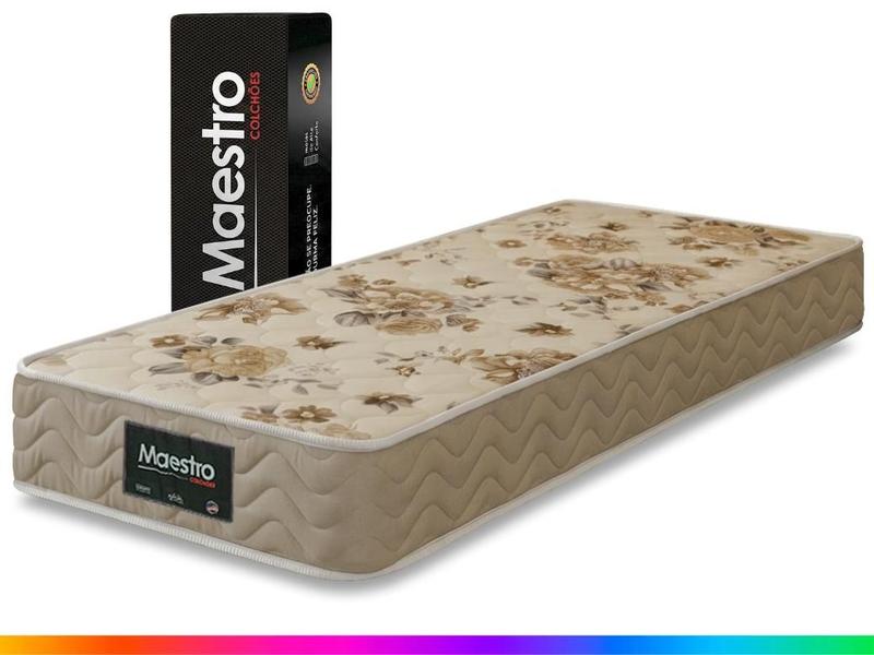Colchão Solteiro de Espuma D33 100% Espuma Certificada Ortopédica - Maestro Colchão - M... Colchão Solteiro de Espuma D33 100% Espuma Certificada Ortopédica - Maestro Colchão - M...
