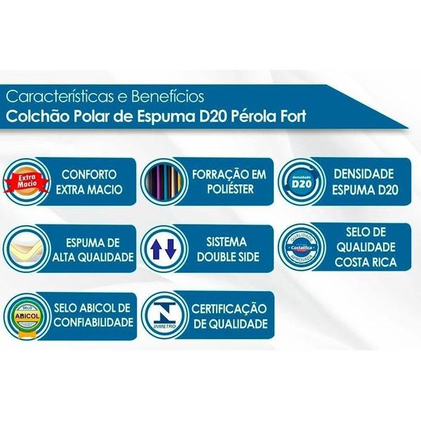 Colchão Solteiro Pérola Polar (1un) + Cama Conect Branco - Santos Andirá Imagem de Colchão Solteiro Pérola Polar (1un) + Cama Conect Branco