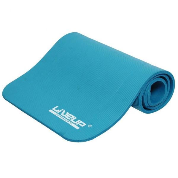 Colchonete 1,80m Tapete para Ginastica Yoga Ou Pilates Azul Liveup Sports Imagem de Colchonete 1,80m Tapete para Ginastica Yoga Ou Pilates Azul Liveup Sports