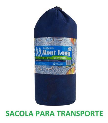 Imagem de Colchonete Camping Solteiro Sacola AZUL