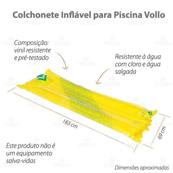 Imagem de Colchonete Colchão Inflável Para Piscina 183 x 69cm Vollo