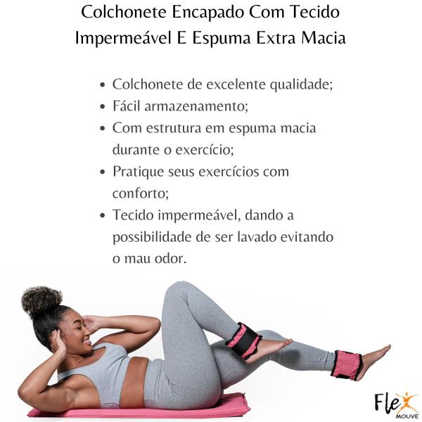 Imagem de Colchonete De Academia 90x40x3 Em Espuma Yoga Ginastica impermeavel Encapado Espuma Macia Qualidade Premium