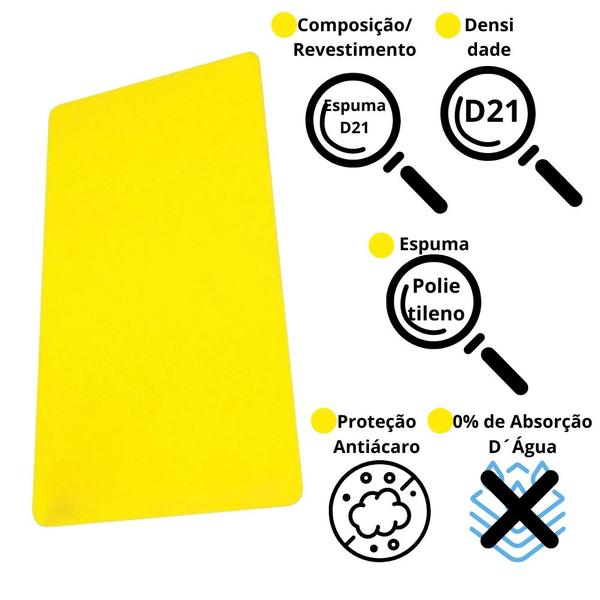 Imagem de Colchonete de Ginástica e Treinamento Esportivo Amarelo 90x40x3