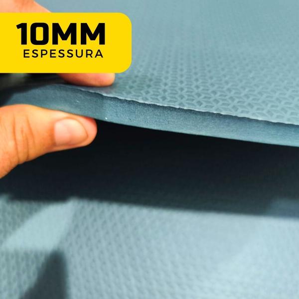 Imagem de Colchonete EVA 100X50cm Altura Grossa 10mm  Diversas Cores para Academia Atividades Físicas Exercícios Yoga Cross Anti Impacto Emborrachado