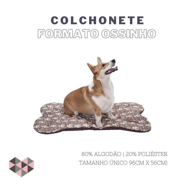 Imagem de Colchonete Formato de Osso Azul Matelado - Casa Com Amor