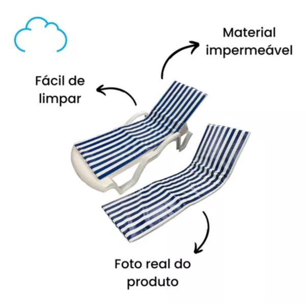 Imagem de Colchonete Revestido Espreguiçadeira Piscina Reforçado 3un
