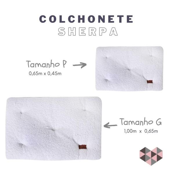 Imagem de Colchonete Sherpa Pele De Carneiro Grande 1m X 65cm Marrom - Casa Com Amor